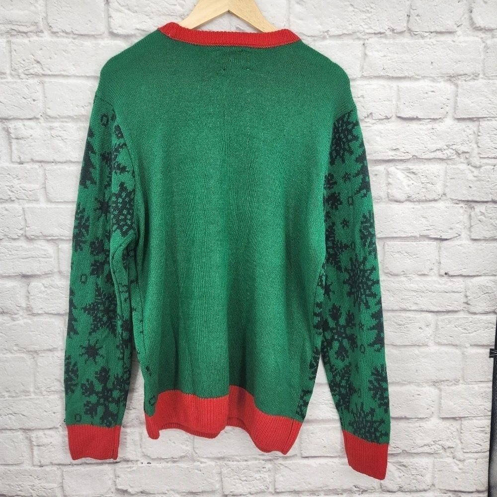 Party Sweater Men's Meowy Catmas Ugly Christmas Sweater Sz Large - Picture 2 of 11